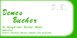 denes bucher business card
